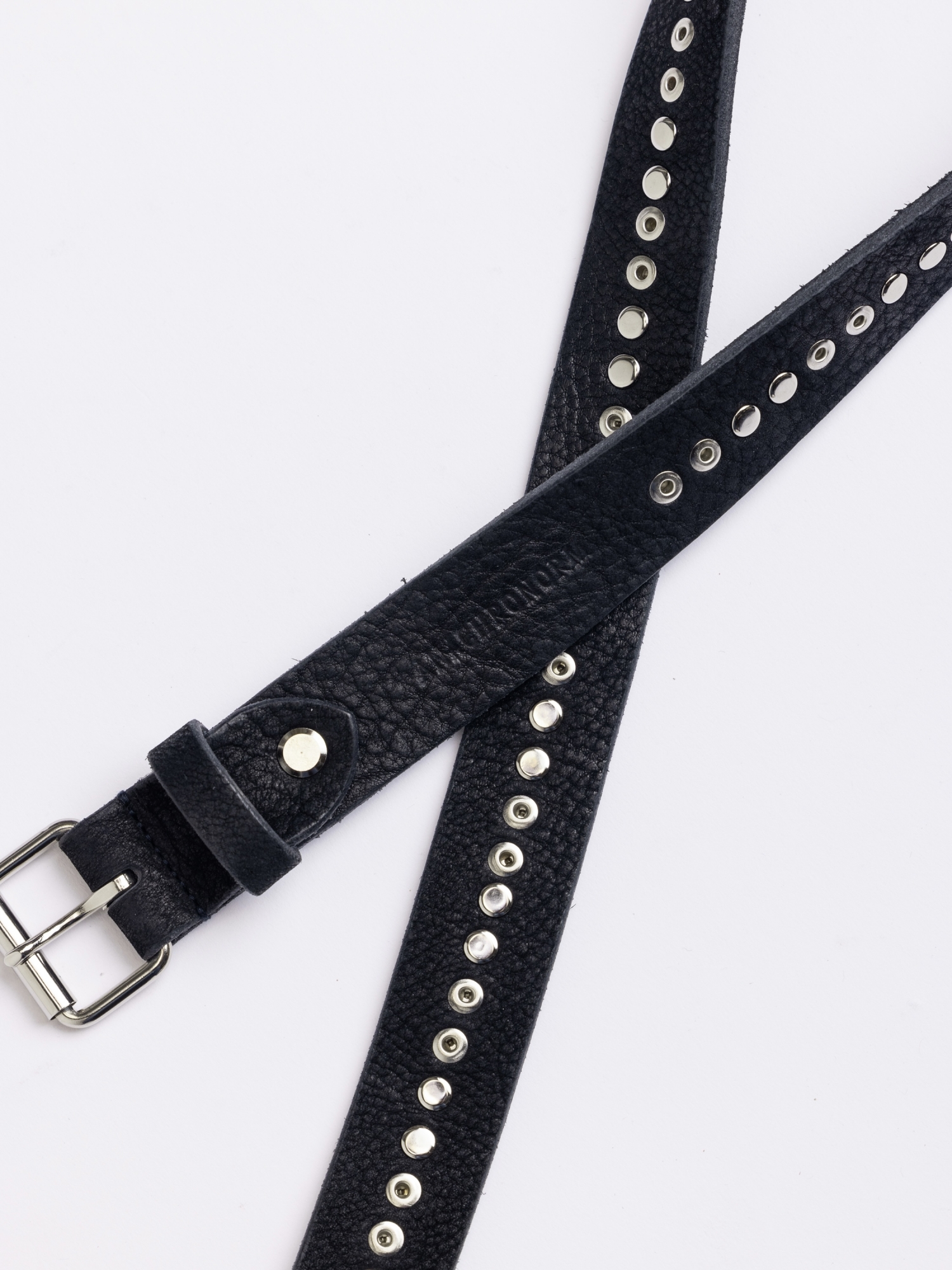 ANACHRONORM DECORATIVE LEATHER BELT / Black | FLATBUSH