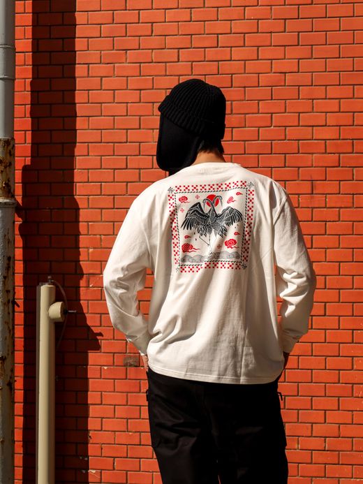 ROARK REVIVAL "CRANE" L/S TEE / White