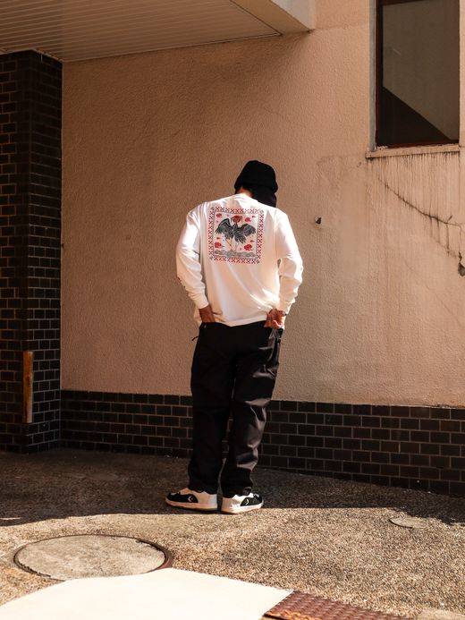 ROARK REVIVAL "CRANE" L/S TEE / White