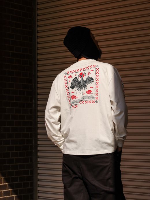 ROARK REVIVAL "CRANE" L/S TEE / White