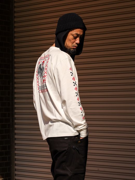 ROARK REVIVAL "CRANE" L/S TEE / White