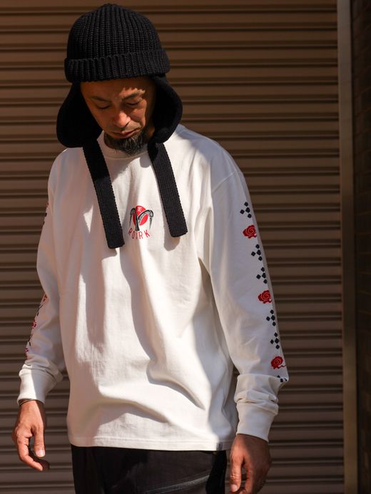 ROARK REVIVAL "CRANE" L/S TEE / White