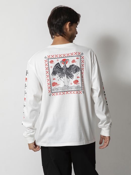 ROARK REVIVAL "CRANE" L/S TEE / White