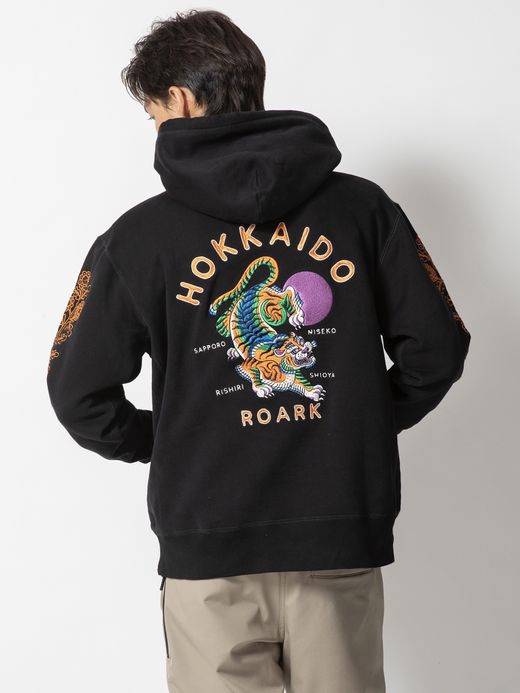 ROARK REVIVAL "HOKKAIDO TIGER" P/O HOODED SWEAT / Black