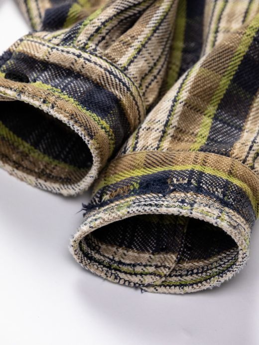 ANACHRONORM HEAVY TWILL DAMAGE CPO SHIRTS JACKET / Navy×blue