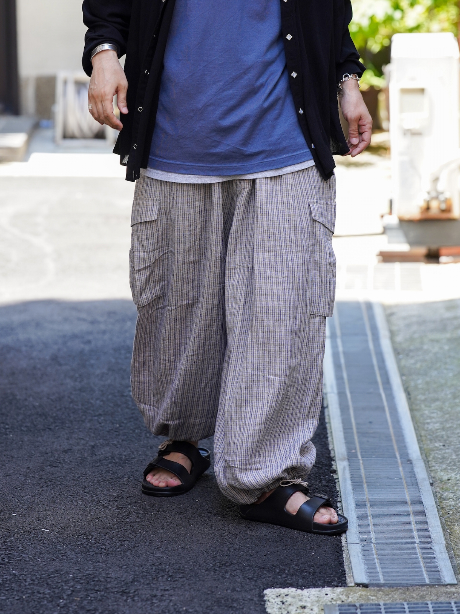 AMBERGLEAM LINEN OVER SIZED PANTS / 4colors | FLATBUSH