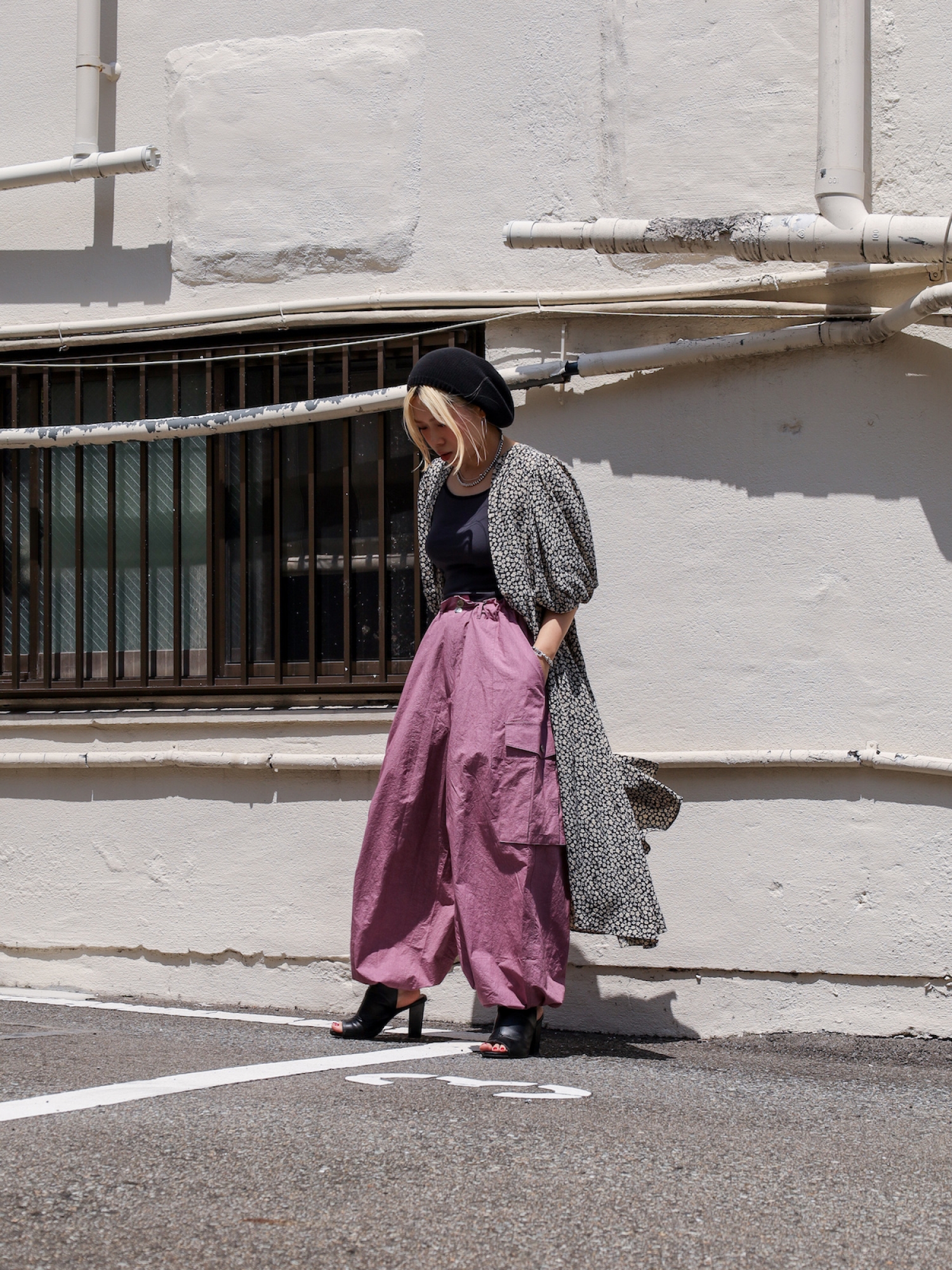 AMBERGLEAM LINEN OVER SIZED PANTS / 4colors | FLATBUSH（フラット