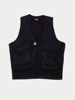 FEATHER KNIT GILE / Black