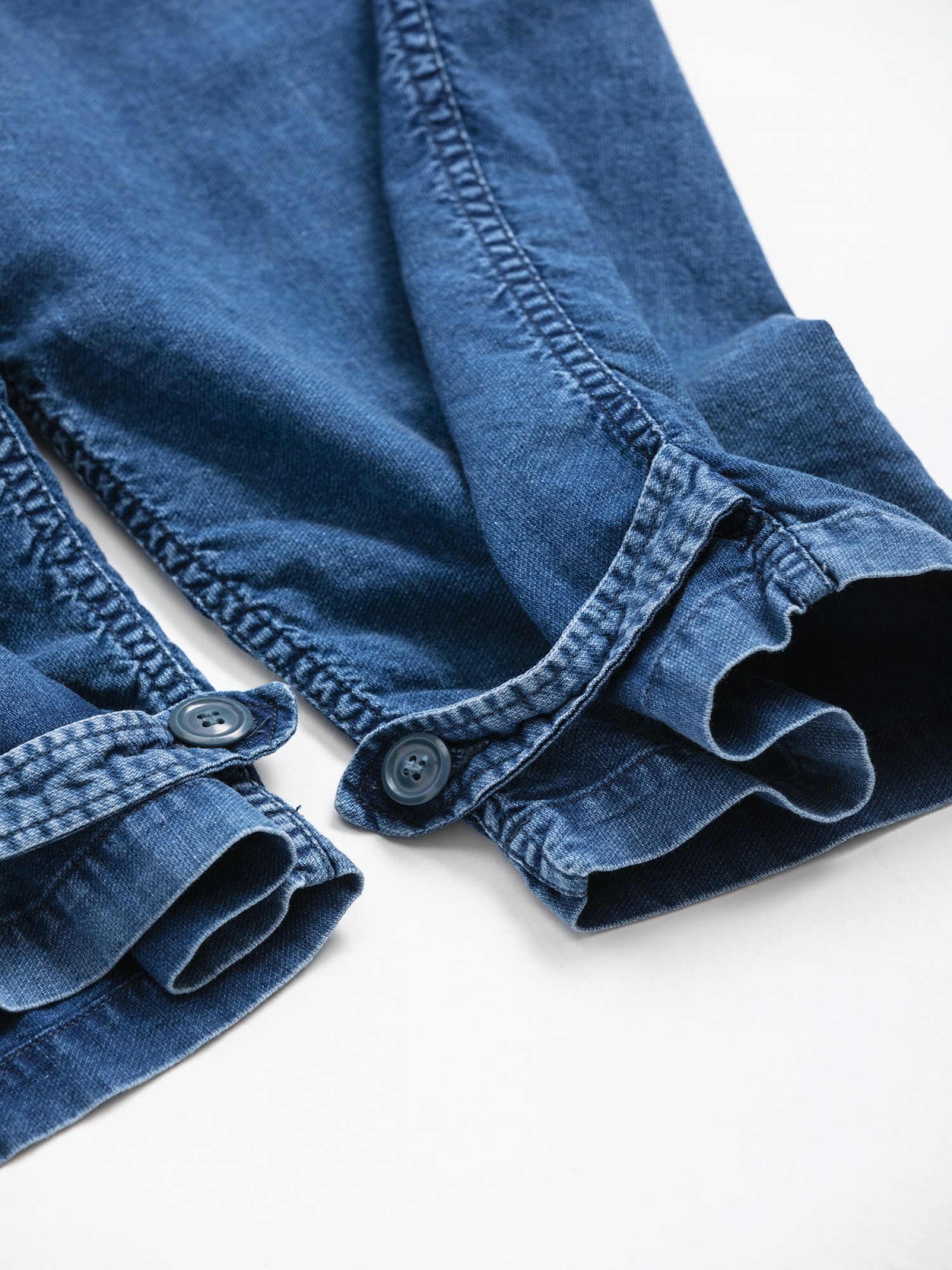 ANACHRONORM CHINA WIDE EASY PANTS / Indigo(bleach wash