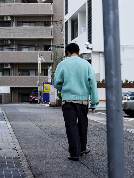AMBERGLEAM WARM HENRY SWEATER / Dolphin