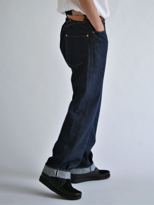 ANACHRONORM SUSTAINABLE SELVAGE STRAIGHT 5P PANTS TYPE-NEW π / Indigo