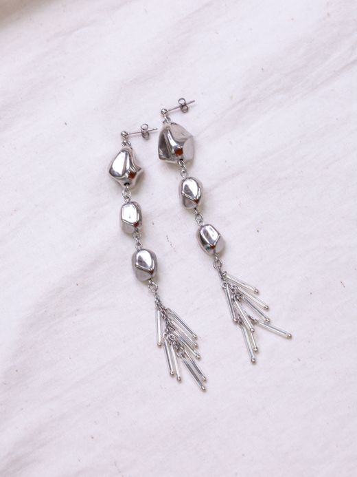 ing ROCKY BLOCK FRINGE / Silver