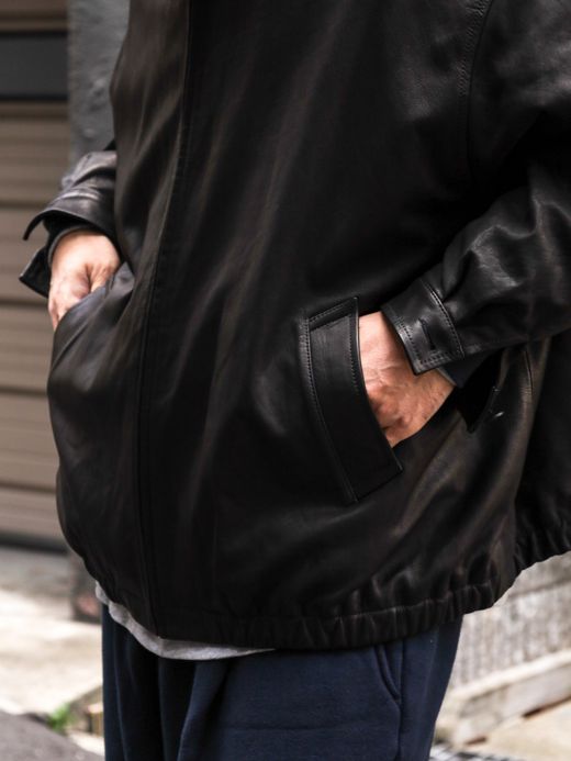 S.F.C SFC LEATHER BIG JACKET / Black