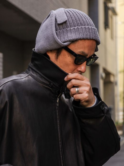 S.F.C SFC LEATHER BIG JACKET / Black