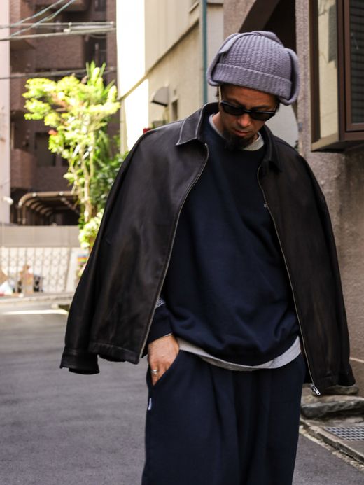 S.F.C SFC LEATHER BIG JACKET / Black