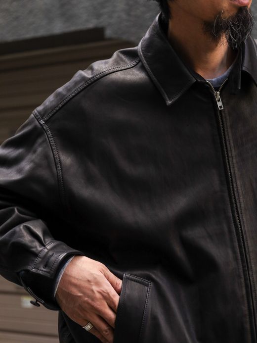 S.F.C SFC LEATHER BIG JACKET / Black