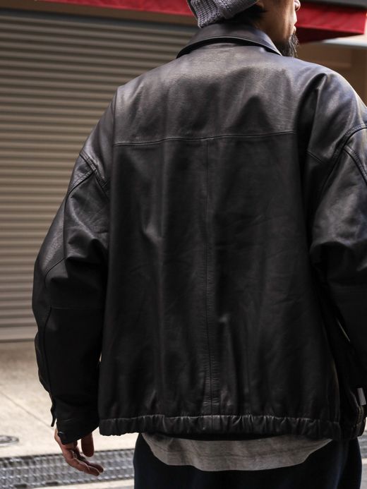 S.F.C SFC LEATHER BIG JACKET / Black
