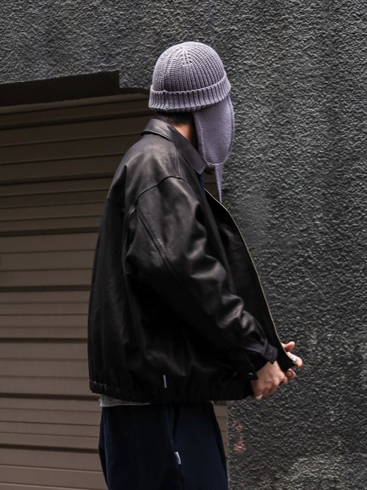 S.F.C SFC LEATHER BIG JACKET / Black