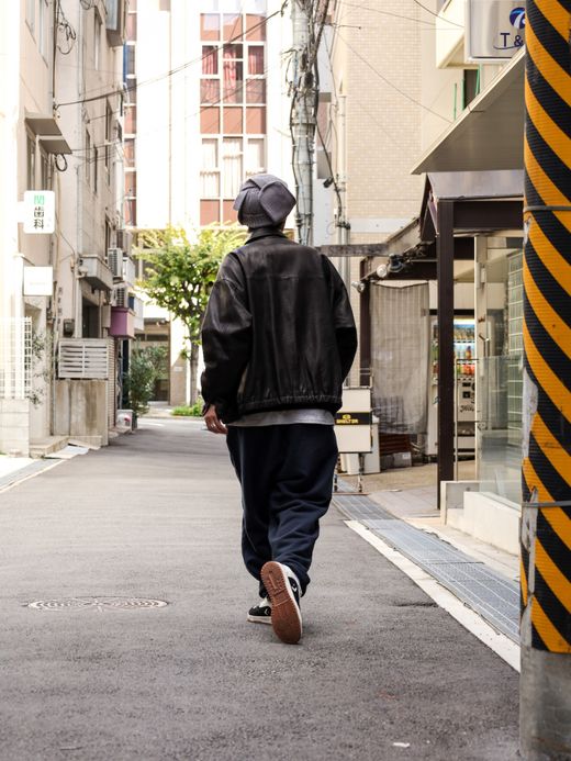 S.F.C SFC LEATHER BIG JACKET / Black