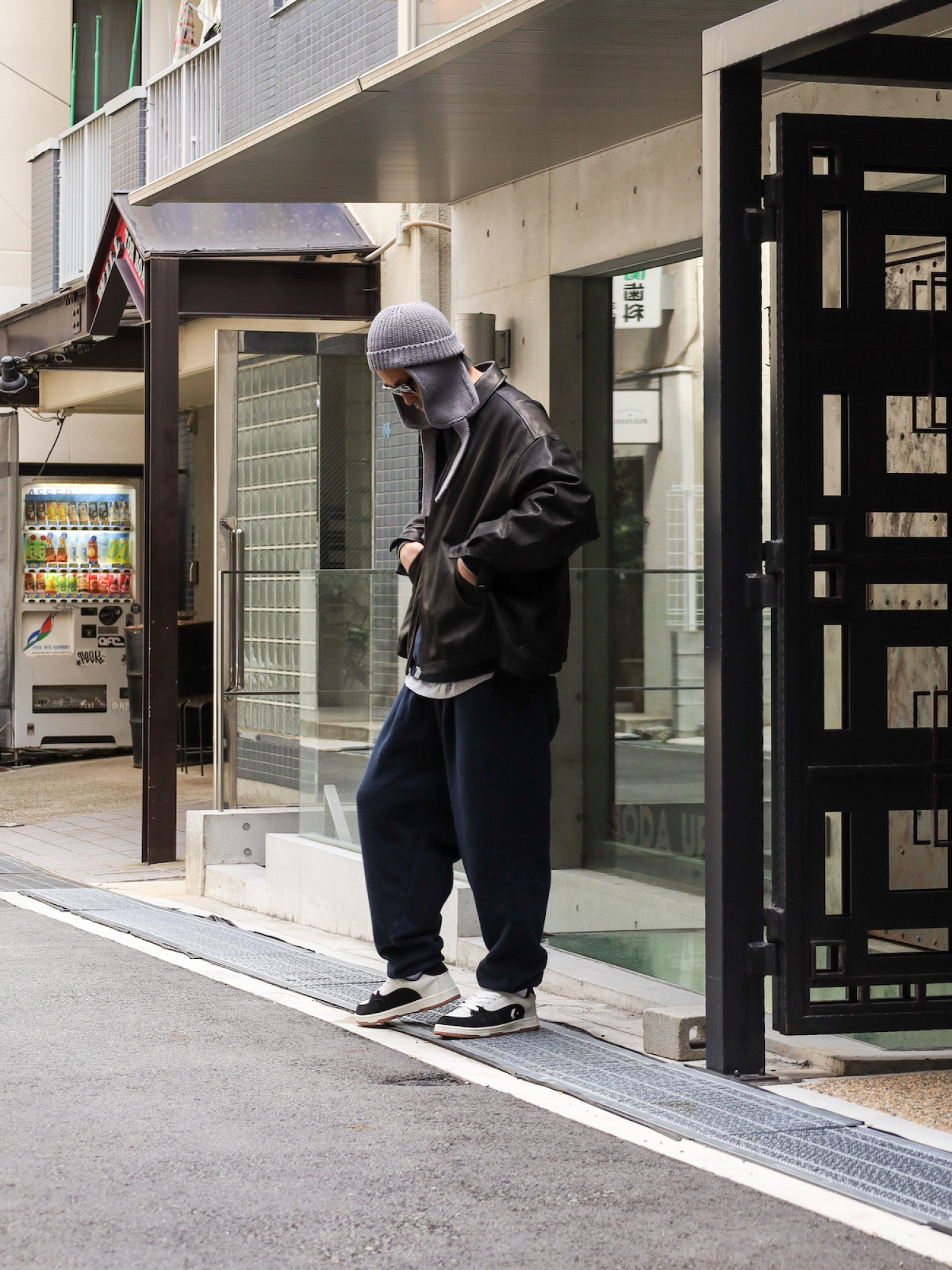 S.F.C SFC LEATHER BIG JACKET / Black | FLATBUSH（フラット