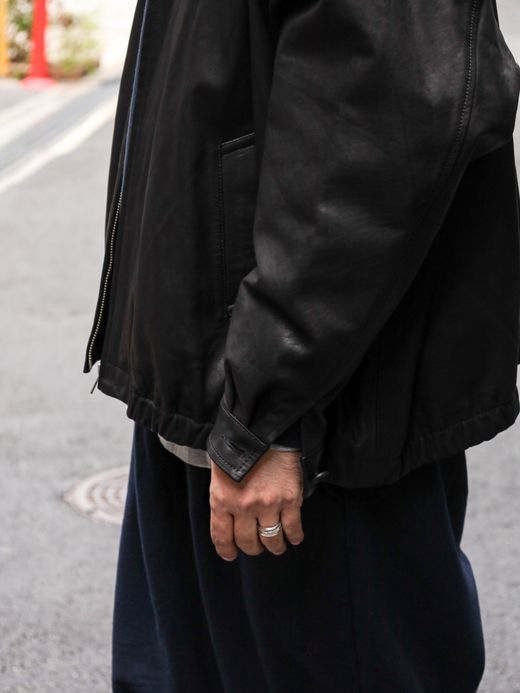 S.F.C SFC LEATHER BIG JACKET / Black