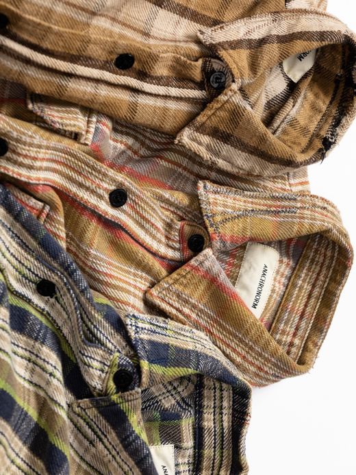 ANACHRONORM HEAVY TWILL DAMAGE CPO SHIRTS JACKET / Brown×beige