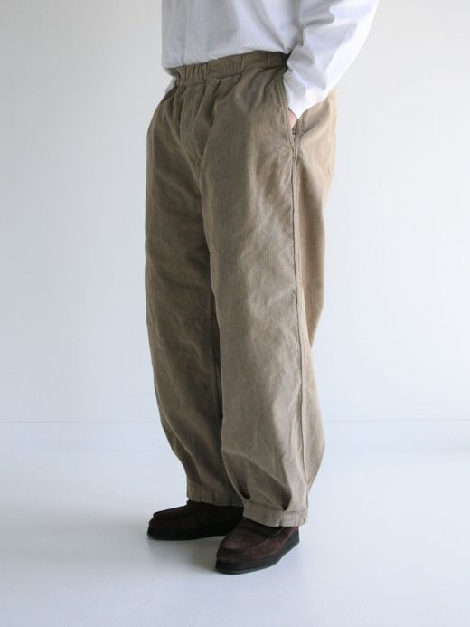 ANACHRONORM HEM TUCK EASY PANTS (CORDUROY) / Beige