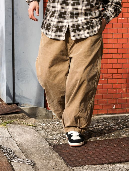 ANACHRONORM HEM TUCK EASY PANTS (CORDUROY) / Beige
