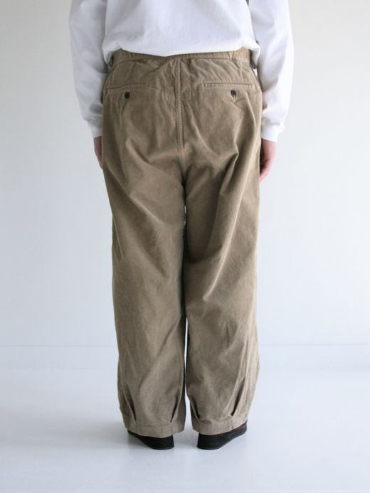 ANACHRONORM HEM TUCK EASY PANTS (CORDUROY) / Beige