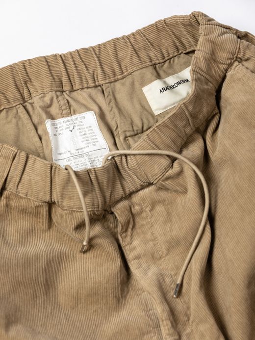 ANACHRONORM HEM TUCK EASY PANTS (CORDUROY) / Beige