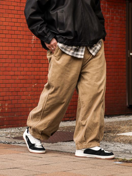 ANACHRONORM HEM TUCK EASY PANTS (CORDUROY) / Beige