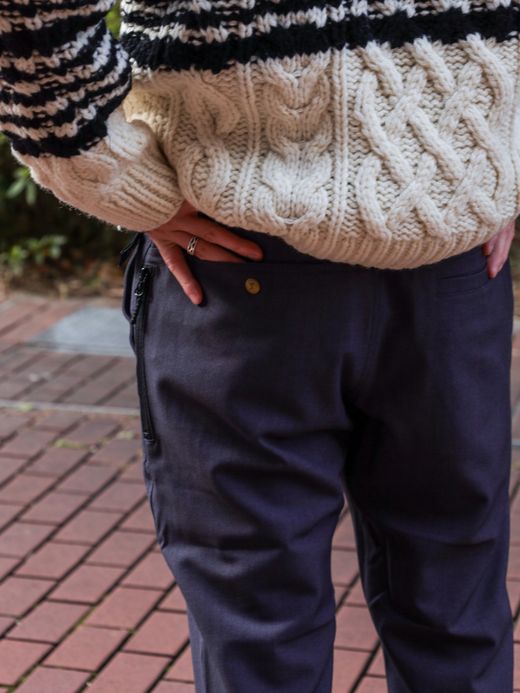 ROARK REVIVAL NEW TRAVEL PANTS 2.0 WOOLY ST - NARROW FIT / Desert navy