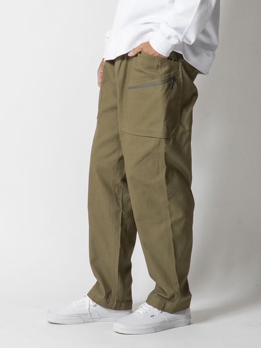 ROARK REVIVAL NEW BAKER PANTS FIREPROOF-RELAX TAPERED FIT / Army