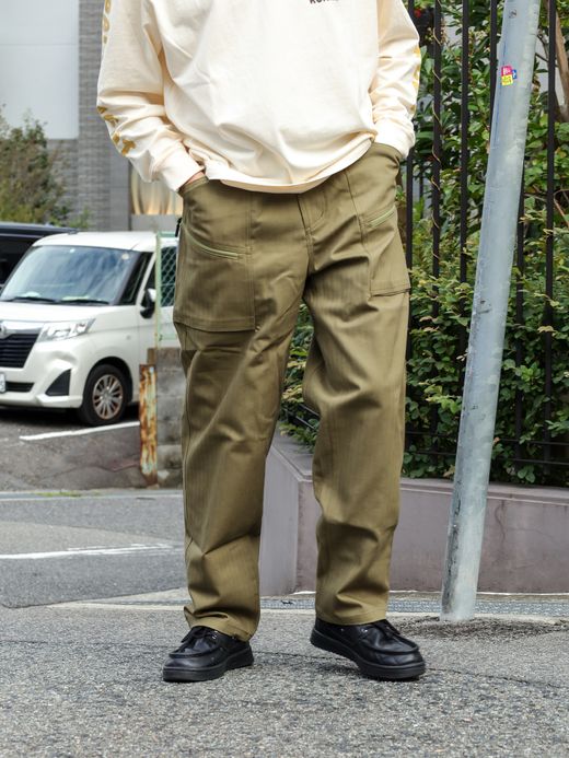 ROARK REVIVAL NEW BAKER PANTS FIREPROOF-RELAX TAPERED FIT / Army