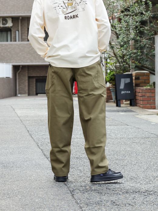 ROARK REVIVAL NEW BAKER PANTS FIREPROOF-RELAX TAPERED FIT / Army