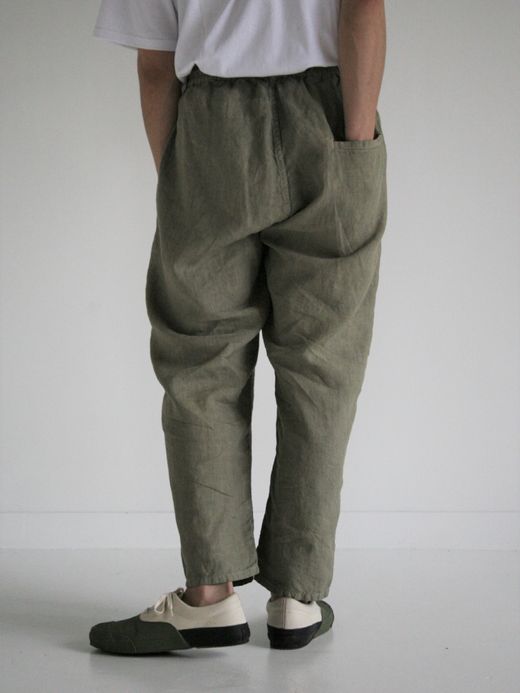 ANACHRONORM OVER DYE TAPERED EASY PANTS / Light olive