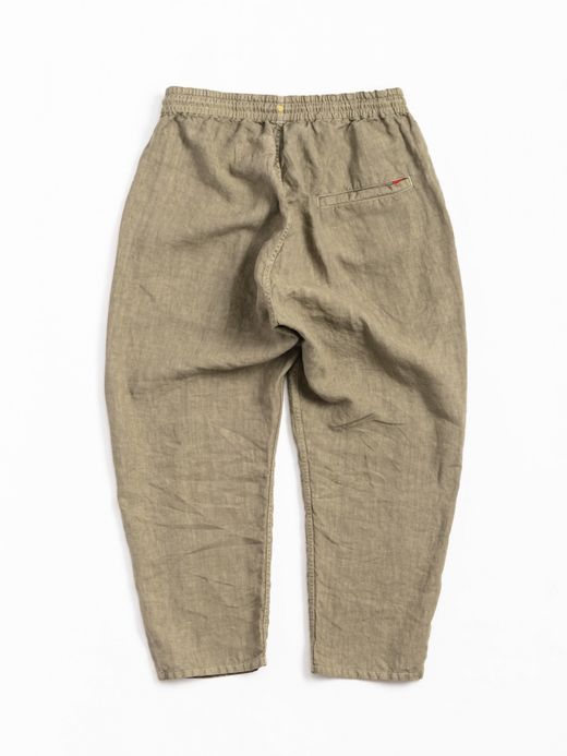 ANACHRONORM OVER DYE TAPERED EASY PANTS / Light olive