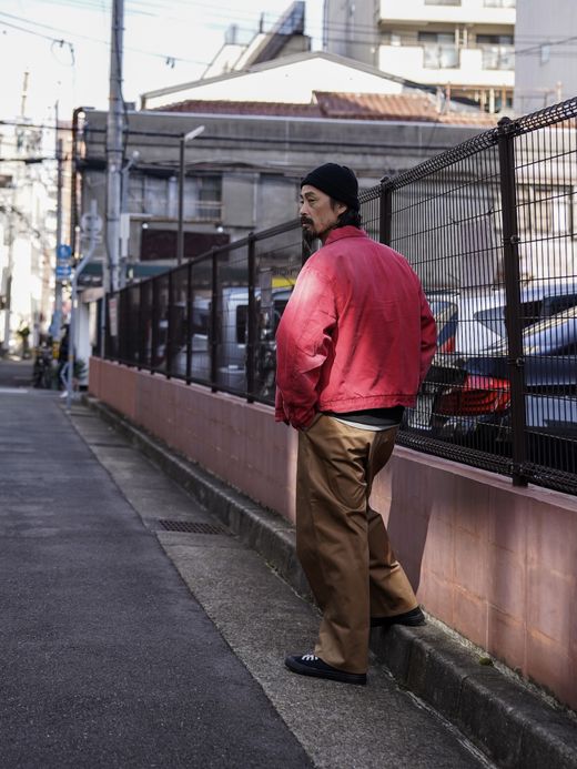 ANACHRONORM TIMEWORN WORK JACKET / Red