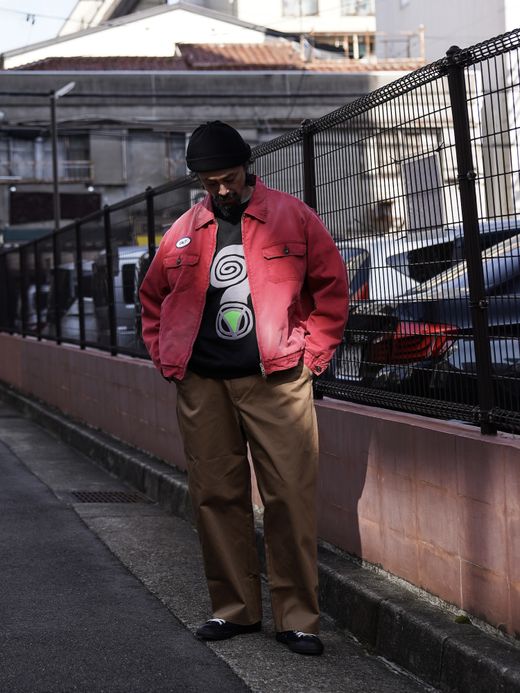 ANACHRONORM TIMEWORN WORK JACKET / Red