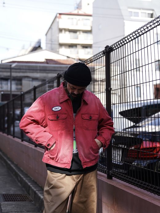 ANACHRONORM TIMEWORN WORK JACKET / Red