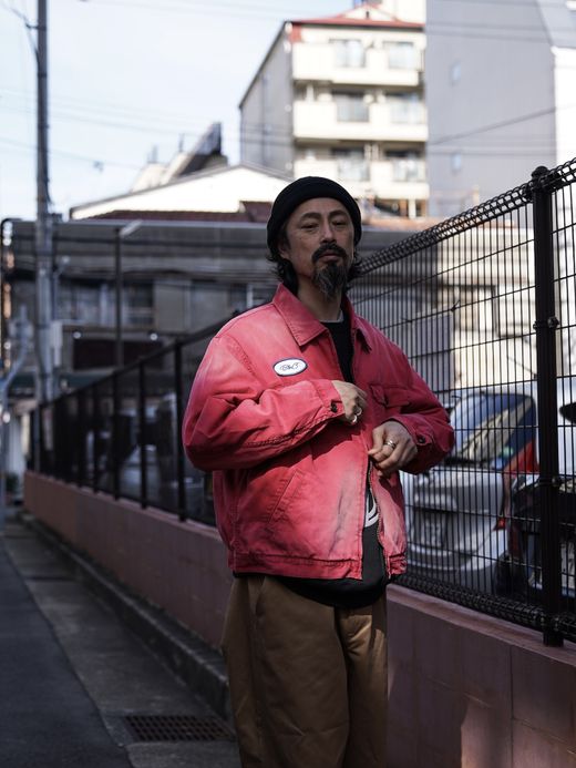 ANACHRONORM TIMEWORN WORK JACKET / Red