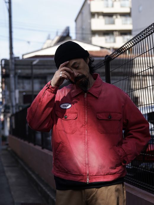 ANACHRONORM TIMEWORN WORK JACKET / Red