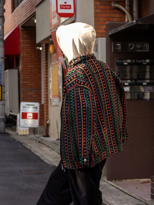 AMBERGLEAM JACQUARD KNIT DRIVERS JACKET / Native black