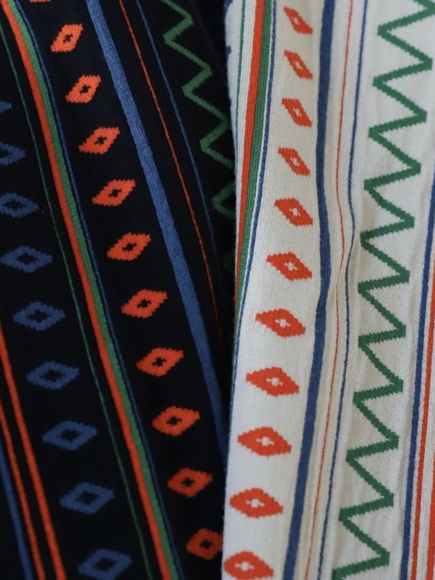 AMBERGLEAM JACQUARD KNIT DRIVERS JACKET / Native black | FLATBUSH