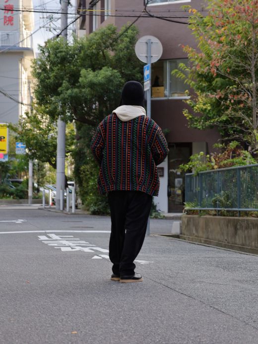 AMBERGLEAM JACQUARD KNIT DRIVERS JACKET / Native black