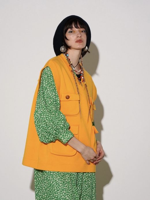 AMBERGLEAM 【✖️VOO】FISHERMAN KNIT VEST / 3colors