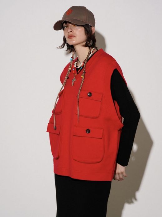 AMBERGLEAM 【✖️VOO】FISHERMAN KNIT VEST / 3colors