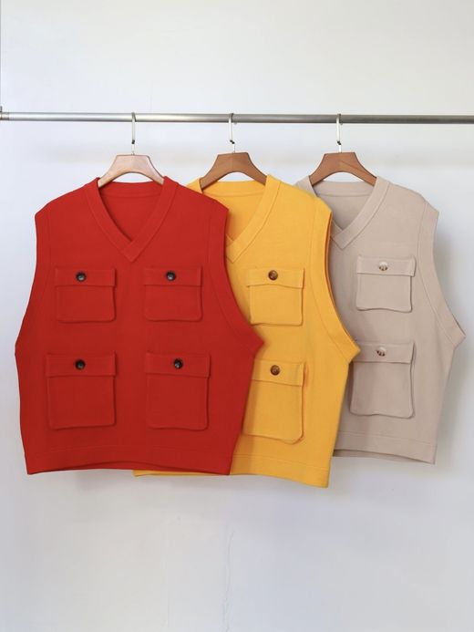 AMBERGLEAM 【✖️VOO】FISHERMAN KNIT VEST / 3colors