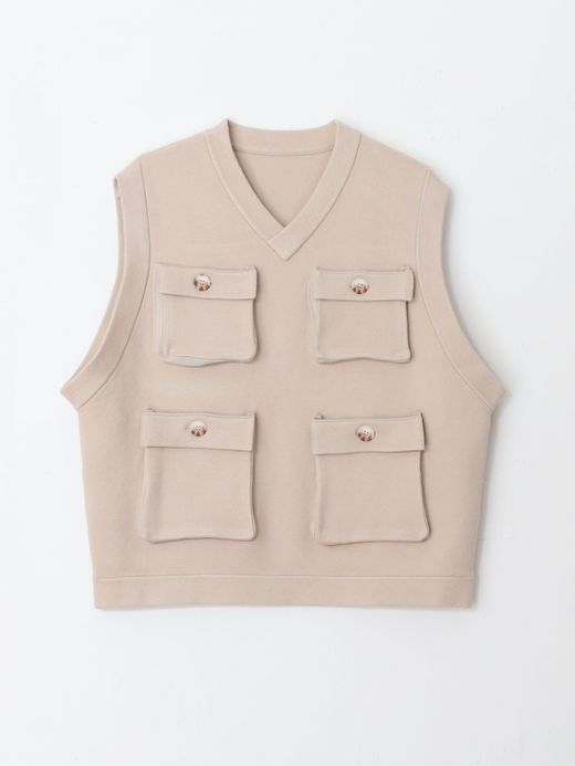 AMBERGLEAM 【✖️VOO】FISHERMAN KNIT VEST / 3colors