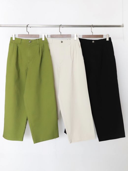 AMBERGLEAM COTTON CHINO TAPERED PANTS / 3colors